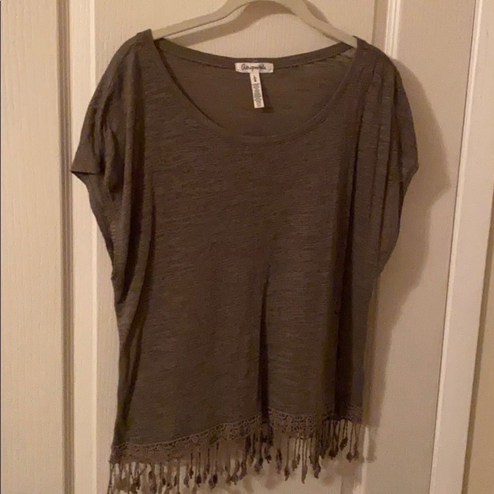 Sheer army green shirt